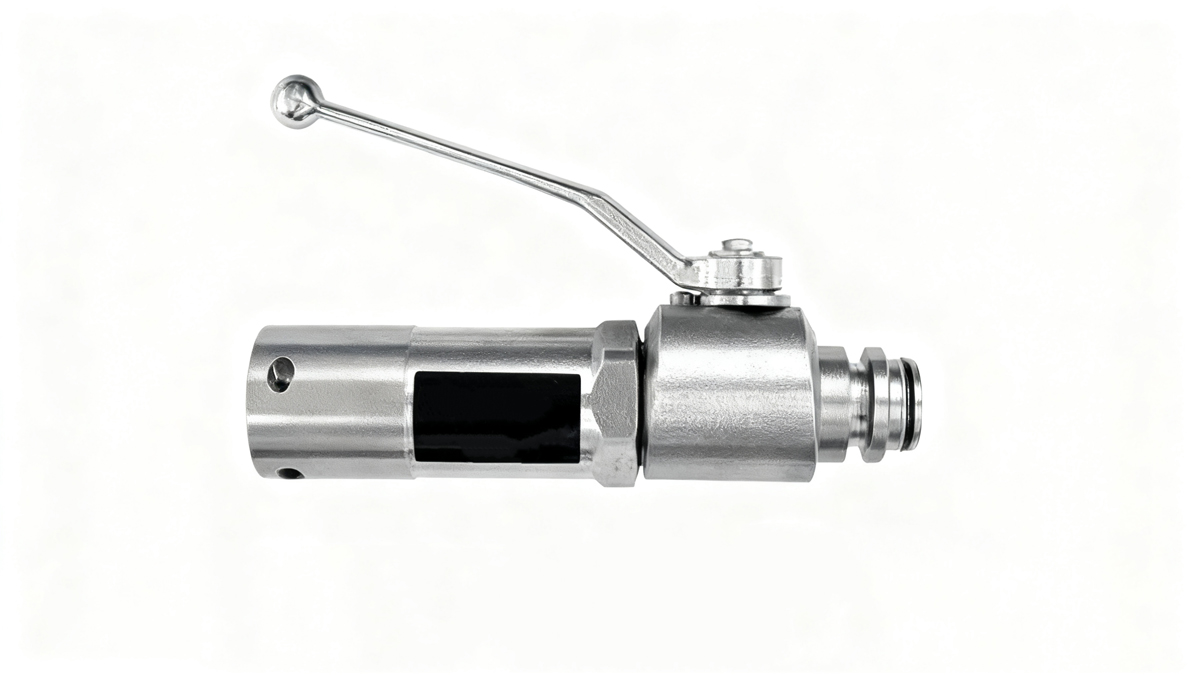Main line filter with ball (shut-off) valve