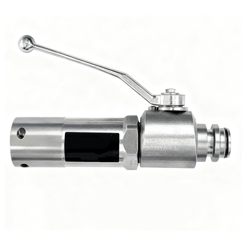 Main line filter with ball (shut-off) valve